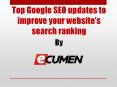 Top Google SEO updates to improve your website’s search ranking PowerPoint PPT Presentation