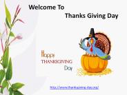 Thanks Giving Day 2017