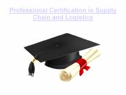 Professional Certification in Logistics and Supply Chain