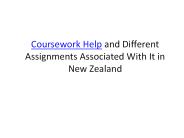 Coursework Help and Different Assignments Associated With It