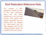 Roof Restoration Melbourne Wide