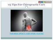 05 Tips for Chioropractic Care