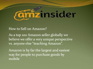 The Amazing Seller | AMZ Insiders