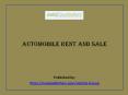 Automobile Rent and Sale PowerPoint PPT Presentation