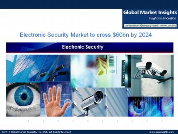 Global Electronic Security Industry to hit $60bn by 2024