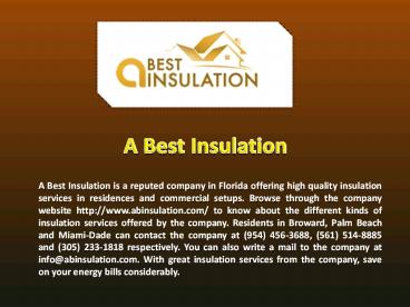 Insulation Installers Fort lauderdale