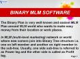 Binary Online MLM, MLM Company, Binary MLM Calculator, Binary Network Marketing PowerPoint PPT Presentation