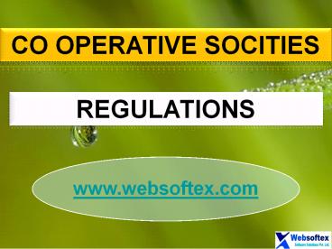 Co-operative Banks, Generation Cooperatives, Co-operative-Account, Multi Branch Management