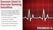 Sensors Used in Remote Sensing Satellite