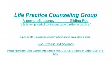 Life Practice Counseling Group, Inc.