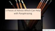 5 Pieces of Advice Which Can Help with Paraphrasing