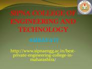 Best Private Engineering College in Maharashtra | Sipna Engineering College Amaravati