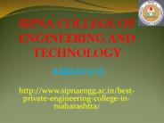 Best Private Engineering College in Maharashtra | Sipna Engineering College Amaravati (1)