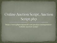 Online Auction Script, Auction Script php