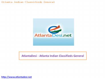 AtlantaDesi - Atlanta Indian Classifieds General