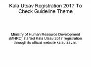 Kala Utsav registration 2017 or Check Guideline