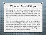 Wooden model ships