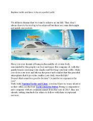 Luxury Yacht Rental Dubai