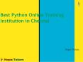 Python Training in Chennai: Best Python Training Institute Velachery (1) PowerPoint PPT Presentation