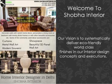 Home interior designers in Delhi
