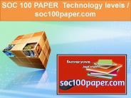 SOC 100 PAPER Technology levels / soc100paper.com