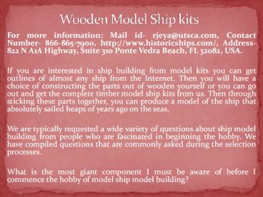 wooden model ship kits