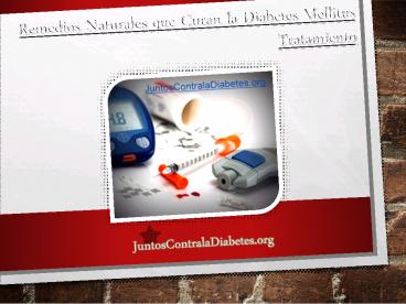 Remedios naturales que curan la diabetes mellitus tratamiento