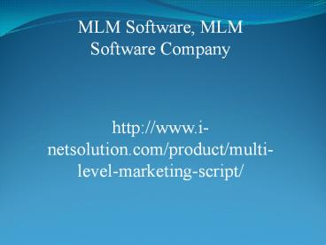 MLM Software Company