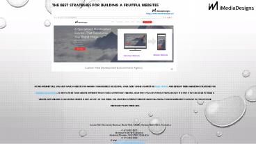 Strategies for building fruitful websites imediadesign