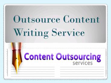 Outsource Content Writing Services