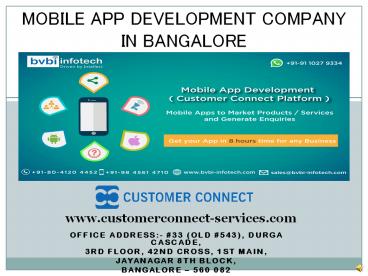 Mobile App Company-Customer Connect