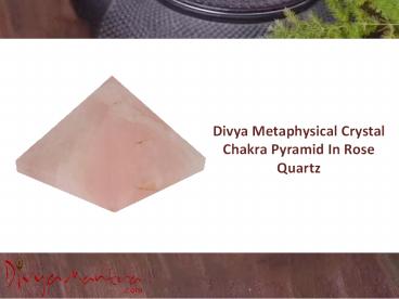 Metaphysical Crystal Chakra Pyramid