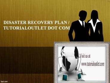 DISASTER RECOVERY PLAN / TUTORIALOUTLET DOT COM