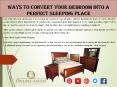 Ways to Convert Your Bedroom into a Perfect Sleeping Place PowerPoint PPT Presentation