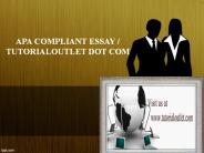 APA COMPLIANT ESSAY / TUTORIALOUTLET DOT COM