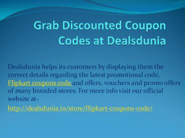 Dealsdunia- Online Coupon Code Website In India (1)