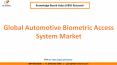 Global Automotive Biometric Access System Market PowerPoint PPT Presentation
