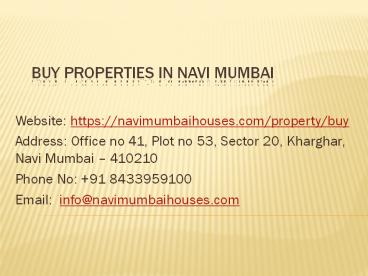 PROPERTIES IN NAVI MUMBAI