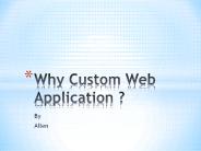 Why Custom Web Application