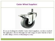 Caster Wheels