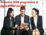 You work Executive MBA programme in India