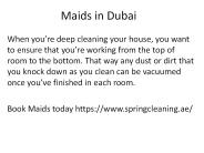 maid services in dubai