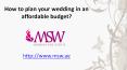 How to plan your wedding in an affordable budget? PowerPoint PPT Presentation