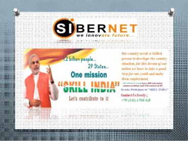 Introduction of Skill India - The Sibernet Group