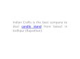 Indian Crafts as candle stand company PowerPoint PPT Presentation
