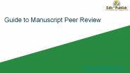 Get Quick Guide of Manuscript Peer Review!