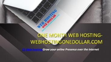 $1 web hosting plan