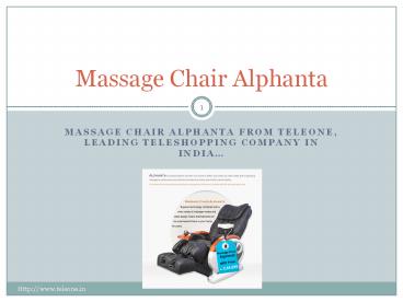 Massage Chair Alphanta from Teleone