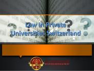 Law In Private Universities Switzerland
