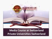 Media Course at Switzerland Private Universities Switzerland